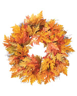 Golden Maple Faux Foliage Wreath WRA242-NA