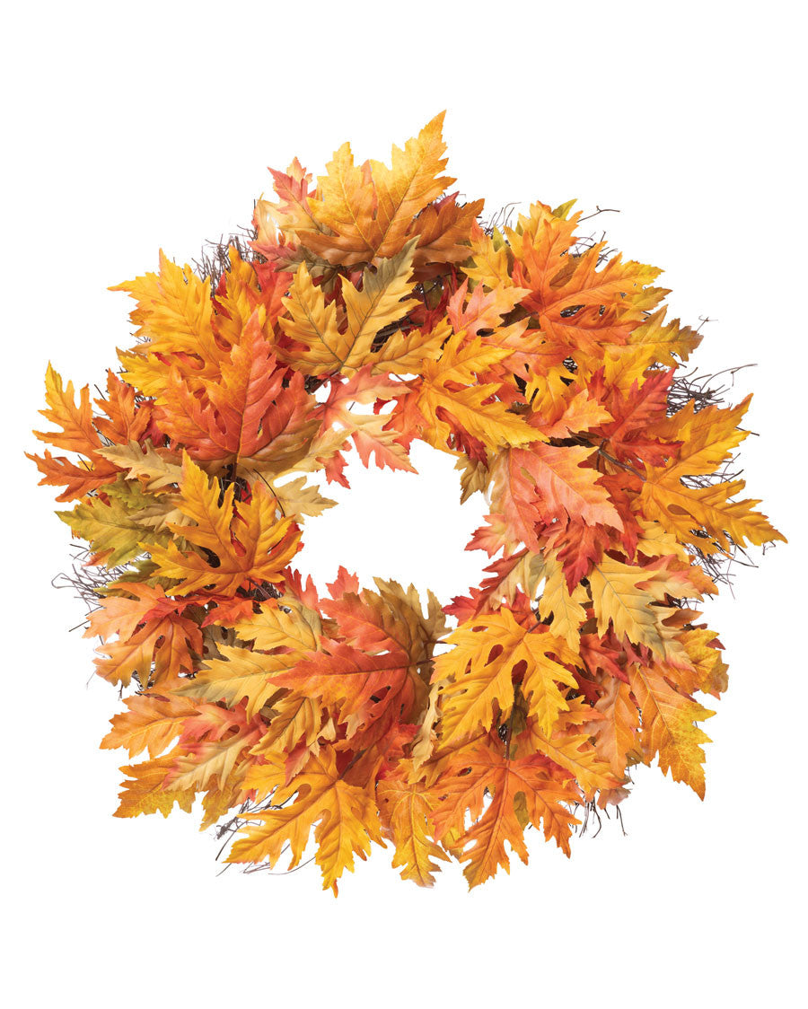 Golden Maple Faux Foliage Wreath WRA242-NA
