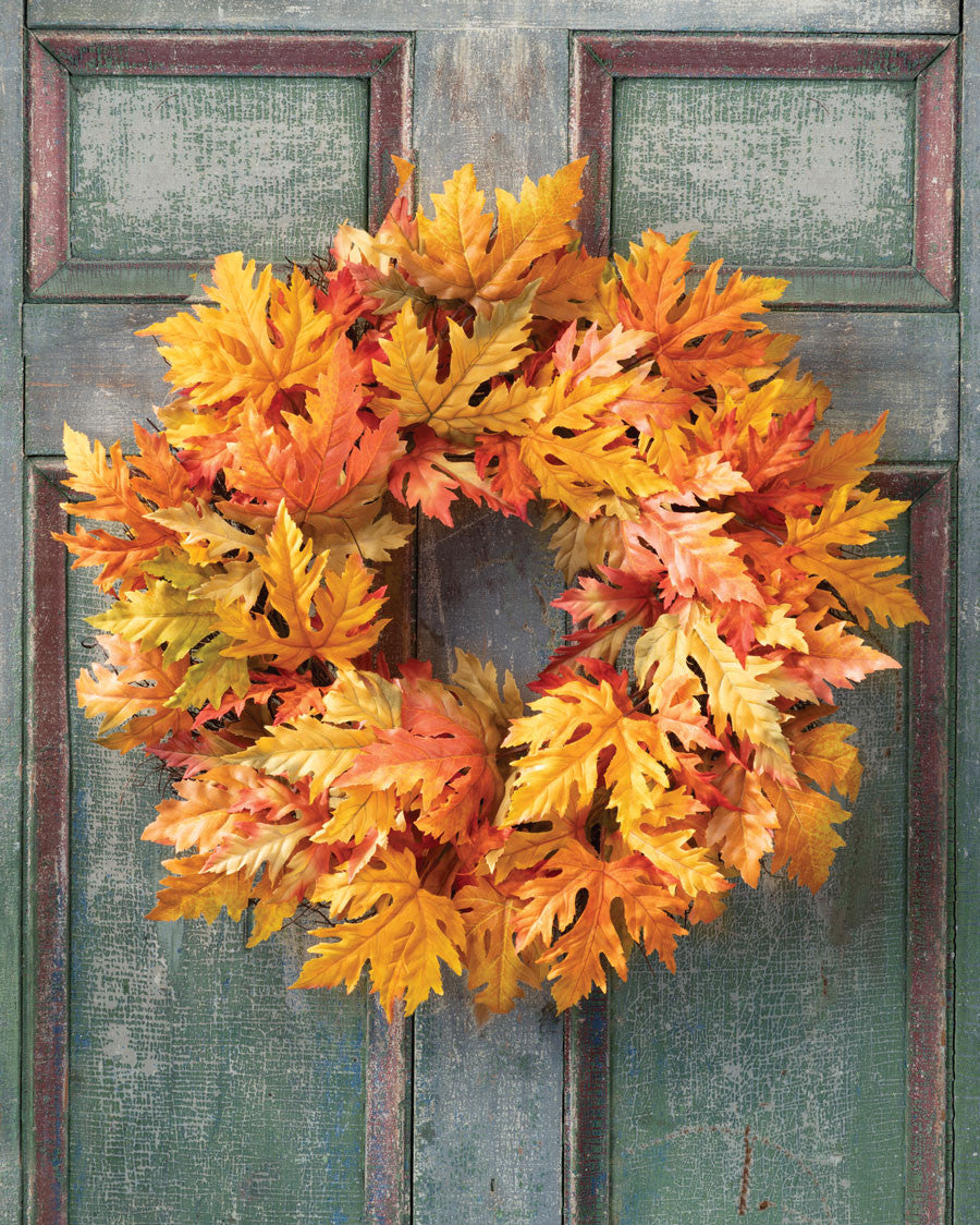 Golden Maple Faux Foliage Wreath WRA242-NA