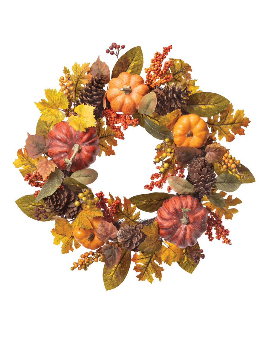 Pumpkins & Berries Autumn Wreath WRA243-NA