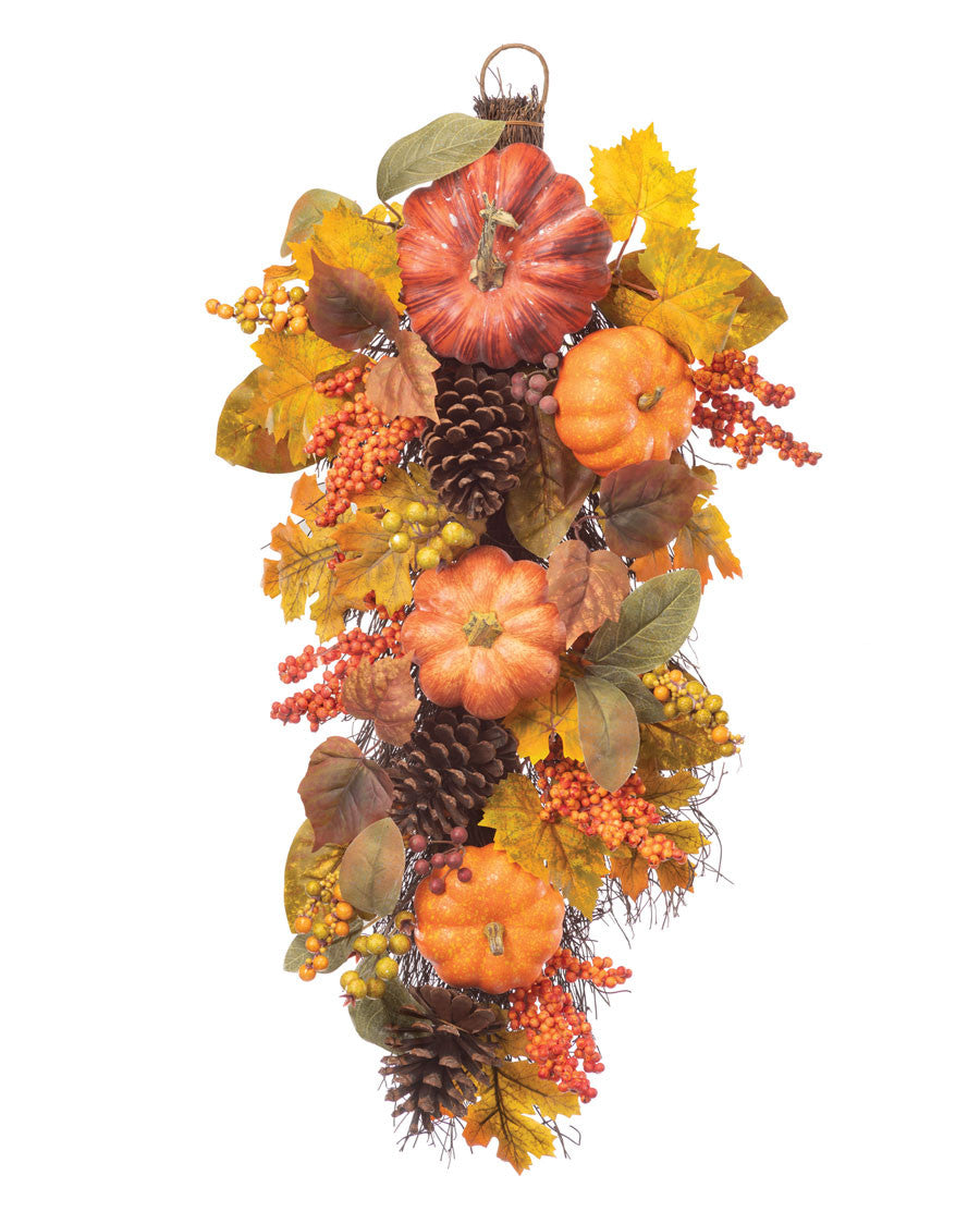 Pumpkins & Berries Autumn Teardrop WRA244-NA