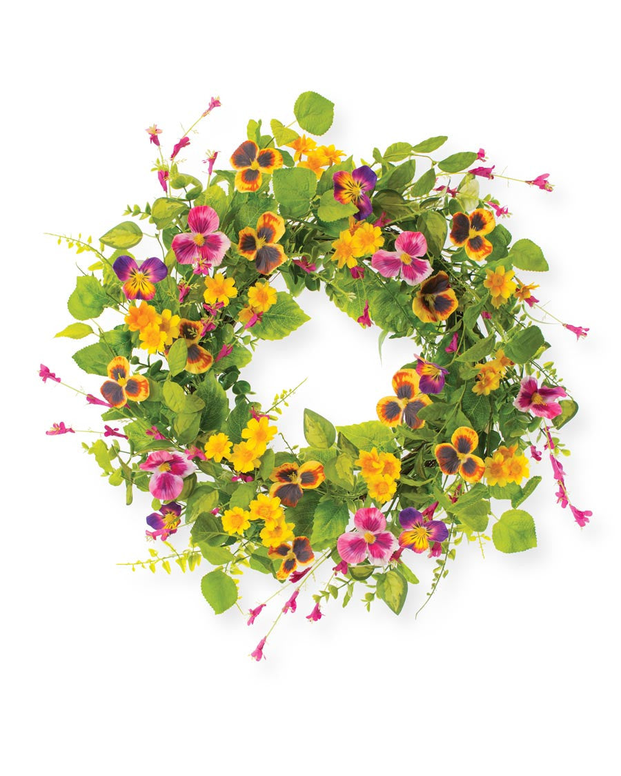 Pansy & Daisy Wreath WRA256-MP