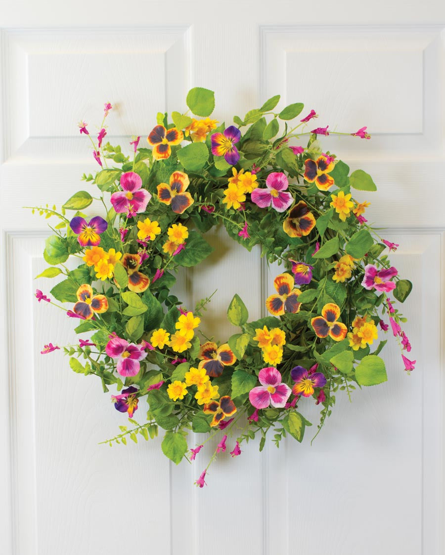 Pansy & Daisy Wreath WRA256-MP