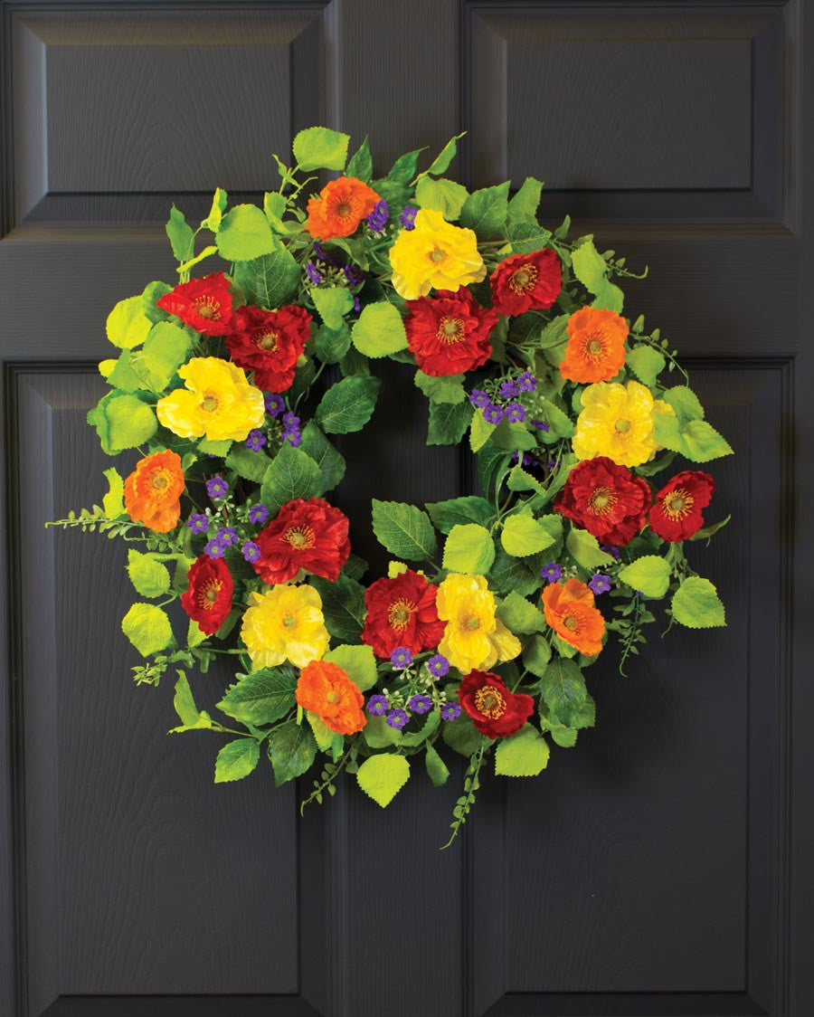 Poppy & Lilac Wreath WRA258-MP
