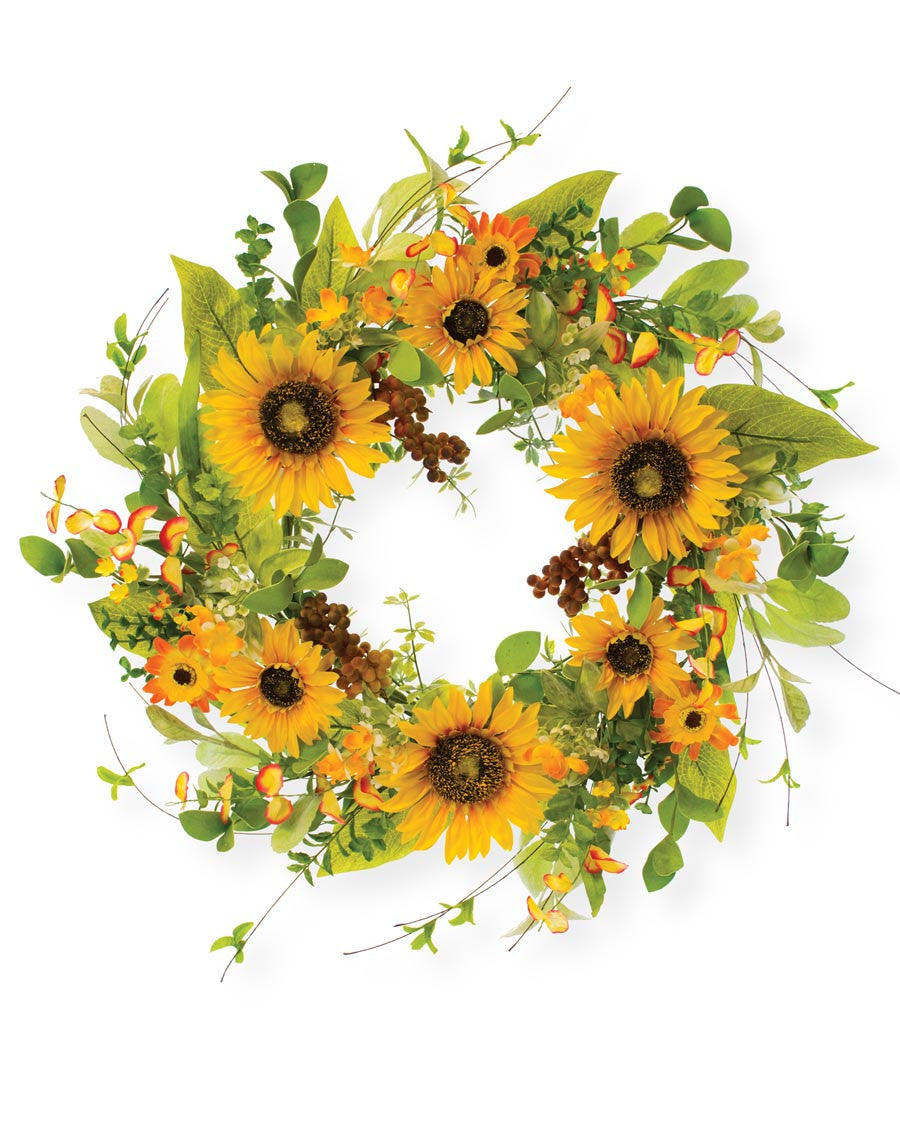 Sunflower Daydream Wreath WRA277-YE