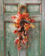 Maple, Pomegranate & Pinecone Faux Autumn Teardrop WRA344-NA