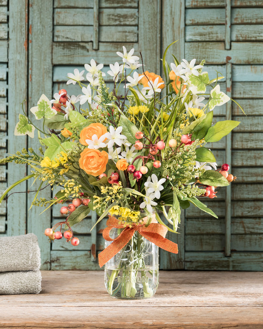 Mixed Wildflowers Silk Flower Arrangement