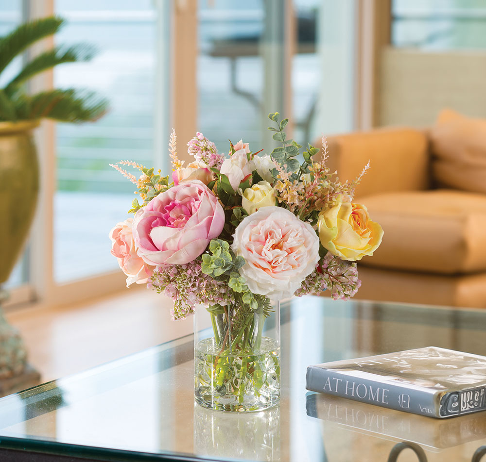 Rose Garden Rhapsody Faux Flower Arrangement