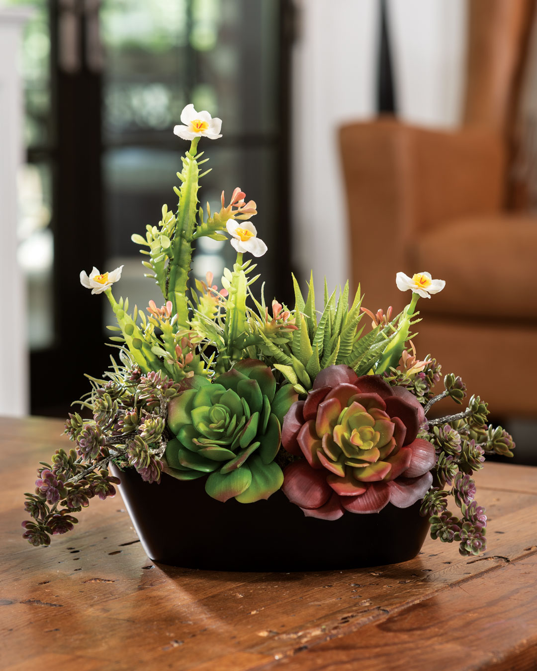 Faux Succulent Planter - Petals.com